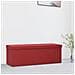 Cassapanca Pieghevole Rosso Vino In Simil Lino - Foto miniatura 1