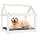 Cuccia per Cani Bianca 81x60x70 cm in Legno Massello di Pino - Foto miniatura 3