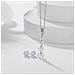 Versatile Collana Con Ciondolo A Forma Di Cuore In Zircone Con Orecchini A Bottone Da Donna D'argento - Foto miniatura 5