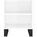 Comodini 2 Pz Bianco Lucido 40x30x50 Cm In Legno Multistrato - Foto miniatura 4