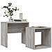 Tavolini Salotto Impilabili 2pz Grigio Sonoma Legno Multistrato - Foto miniatura 3