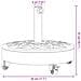 Base per Ombrellone con Ruote per Pali Ø38/48 mm 27 kg Rotonda - Foto miniatura 8