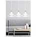 Lampadario Industrial 3 Luci Ibor In Acciaio Bianco Con Elementi In Oro - Foto miniatura 5