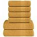 Set Asciugamani 8 Pz Oro 360 Gsm 100% Cotone - Foto miniatura 1