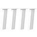 Gambe Per Tavolino 4 Pz Bianco 30 Cm In Acciaio - Foto miniatura 2