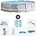 Piscina Fuori Terra - In Giro - 427x427x107 Cm - Grigio - Include Accessori Coordinati Cb45 - Foto miniatura 1