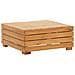 Set Tavolino Poggiapiedi Da Giardino Cuscino Massello D'acacia - Foto miniatura 1