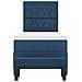 Letto a Molle con Materasso e Panchina Blu 80x200 cm Tessuto - Foto miniatura 9