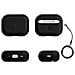 Custodia Protettiva In Tpu Compatibile Con Airpods 1/2 - Texture In Pelle, Antiurto Black - Foto miniatura 2