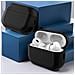 Custodia Protettiva In Tpu Compatibile Con Airpods 1/2 - Texture In Pelle, Antiurto Black - Foto miniatura 3