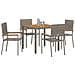 Set da Pranzo per Giardino 5 pcs Grigio 90 x 90 x 75 cm - Foto miniatura 3