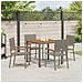 Set da Pranzo per Giardino 5 pcs Grigio 90 x 90 x 75 cm - Foto miniatura 4