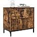 Comodino Rovere fumo 63.5 x 36 x 61 cm Legno multistrato - Foto miniatura 3
