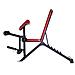 LS3859 Panca di allenamento con peso regolabile Schienale regolabile Sedile regolabile Gym Nero, Rosso - Foto miniatura 3