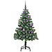 Albero di Natale con 150 LED con supporto Verde 150 cm PVC - Foto miniatura 4