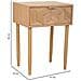 Comodino In Legno Con 1 Cassetto Marrone 41x33x60 - Foto miniatura 3