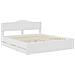 Struttura del letto Bianco 200 x 200 cm Legno Ingegnerizzato - Foto miniatura 4