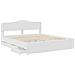 Struttura del letto Bianco 200 x 200 cm Legno Ingegnerizzato - Foto miniatura 5