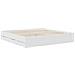 Struttura del letto Bianco 200 x 200 cm Legno Ingegnerizzato - Foto miniatura 6