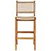 Sgabello Da Banco Derby In Teak Naturale Con Intreccio In Rattan Pe - Foto miniatura 2