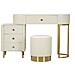 Consolle Trucco Vkh21-bianco-legno-120x40x75 Cm - Foto miniatura 2