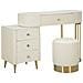 Consolle Trucco Vkh21-bianco-legno-120x40x75 Cm - Foto miniatura 1