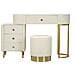 Consolle Trucco Vkh21-bianco-legno-120x40x75 Cm - Foto miniatura 2