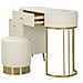 Consolle Trucco Vkh21-bianco-legno-120x40x75 Cm - Foto miniatura 3