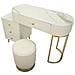 Consolle Trucco Vkh21-bianco-legno-120x40x75 Cm - Foto miniatura 4