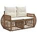 Set Divano da Giardino 9 pcs Beige e Bianco Crema polyrattan - Foto miniatura 3