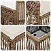 Set Divano da Giardino 9 pcs Beige e Bianco Crema polyrattan - Foto miniatura 7