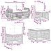 Set Divano da Giardino 9 pcs Beige e Bianco Crema polyrattan - Foto miniatura 9