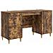 Scrivania Rovere Fumo 142,5 x 50 x 75 cm Legno ingegnerizzato - Foto miniatura 1