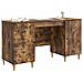 Scrivania Rovere Fumo 142,5 x 50 x 75 cm Legno ingegnerizzato - Foto miniatura 2