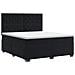Letto box spring con materasso Nero 140 x 200 cm Velluto - Foto miniatura 1