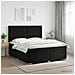 Letto box spring con materasso Nero 140 x 200 cm Velluto - Foto miniatura 2