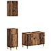 Set di armadietti da bagno in 3 pezzi ARNHEM Legno antico - Foto miniatura 1