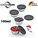 Set 4 Mini Contenitori Barattoli 100ml In Acciaio Inox Con Coperchio - Foto miniatura 1