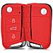 Copritastiera Auto Per Vw Golf 7 Mk7 - Copertura Fob Silicone Chiave Di Protezione Per Vw Golf 7 Mk7 3 Abbottona La Chiave Car - Red - Foto miniatura 1