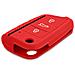 Copritastiera Auto Per Vw Golf 7 Mk7 - Copertura Fob Silicone Chiave Di Protezione Per Vw Golf 7 Mk7 3 Abbottona La Chiave Car - Red - Foto miniatura 3