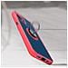 Cover Iphone 12 / 12 Pro Bimateriale Anello In Metallo Funzione Supporto Rosso - Foto miniatura 2