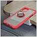 Cover Iphone 12 / 12 Pro Bimateriale Anello In Metallo Funzione Supporto Rosso - Foto miniatura 5