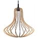 Lampada A Sospensione In Filo Di Legno Naturale E27 - Foto miniatura 3