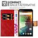 Custodia Compatibile Con Oneplus 2 In Rosso Vinaccia - Coperchio Protettiva Con Chiusura Magnetica, Funzione Stand E Tasca Per Le Carte - Foto miniatura 3