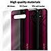 Custodia Compatibile Con Samsung Galaxy S10 Plus - Ottica A Strisce In Cremisi Rosa - Coperchio Protettivo In Vetro Temperato E Silicone Tpu - Foto miniatura 6