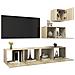 Set di Mobili Porta TV 4 pz Rovere Sonoma in Legno Multistrato - Foto miniatura 6