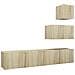 Set di Mobili Porta TV 4 pz Rovere Sonoma in Legno Multistrato - Foto miniatura 1
