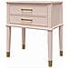Westerleigh Tavolino Con 2 Cassetti In Mdf Rosa - Foto miniatura 1