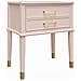 Westerleigh Tavolino Con 2 Cassetti In Mdf Rosa - Foto miniatura 3