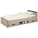 Letto Per Bambini Beige E Nero Con Contenitore 90 X 200 Cm - Foto miniatura 1